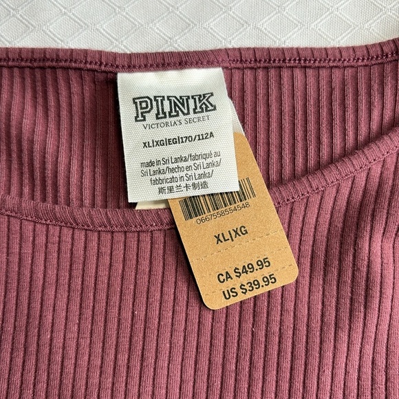 Victoria’s Secret PINK Long Sleeve Ribbed Cut Out Dress NWT Size XL - Picture 4 of 7